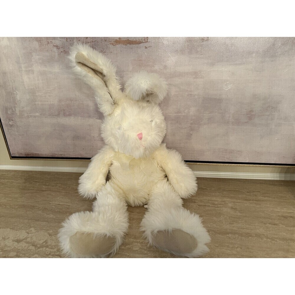 Bunny Plush Stuffed Animal White/cream Easter Bendable Ears